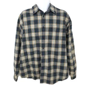 Gap Plaid Work Shirt L Men's Button Down Single Pocket Long Sleeve Cotton Tartan
